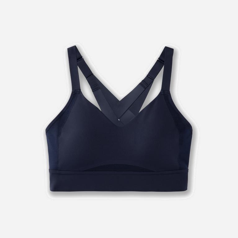 Brooks Drive Interlace Womens Running Bra Ireland Navy (BAMC-79452)